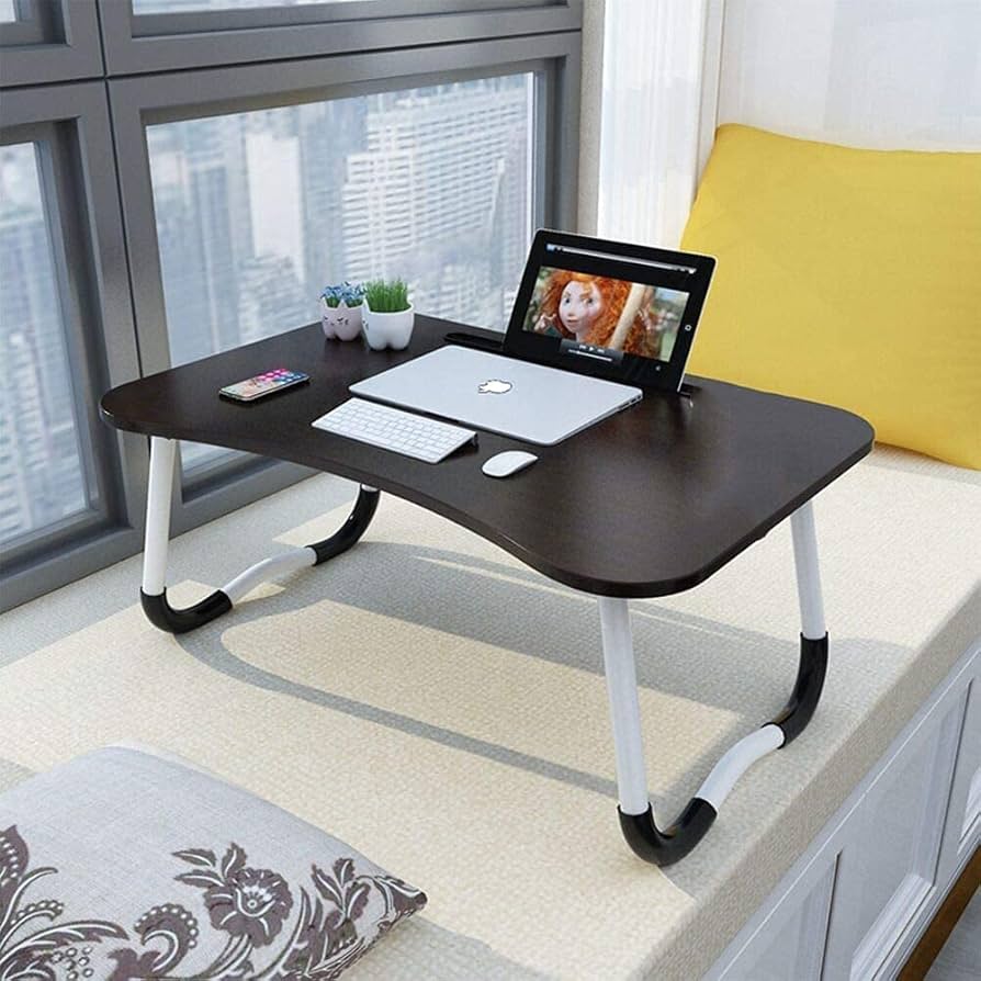 Mesa plegable portátil para cama multifuncional